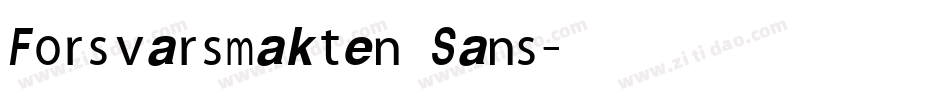 Forsvarsmakten Sans字体转换